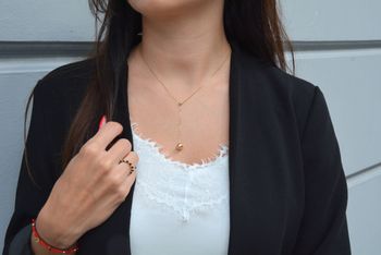 Złoty naszyjnik 585 'Wisząca kuleczka' ✓Złote Naszyjniki Damskie (1).JPG